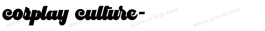 cosplay culture字体转换
